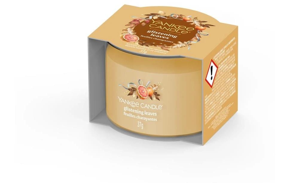 Yankee Candle Glistening Leaves – Duftkerze, Votivkerze im Glas, 10 h