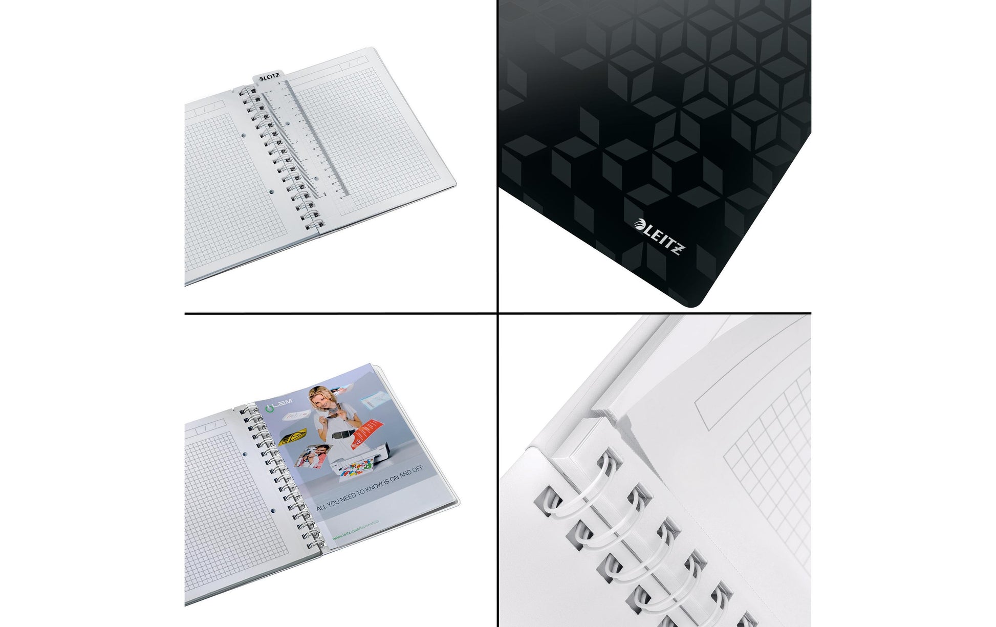 Leitz Notizbuch WOW A5, 80 Seiten – schwarz