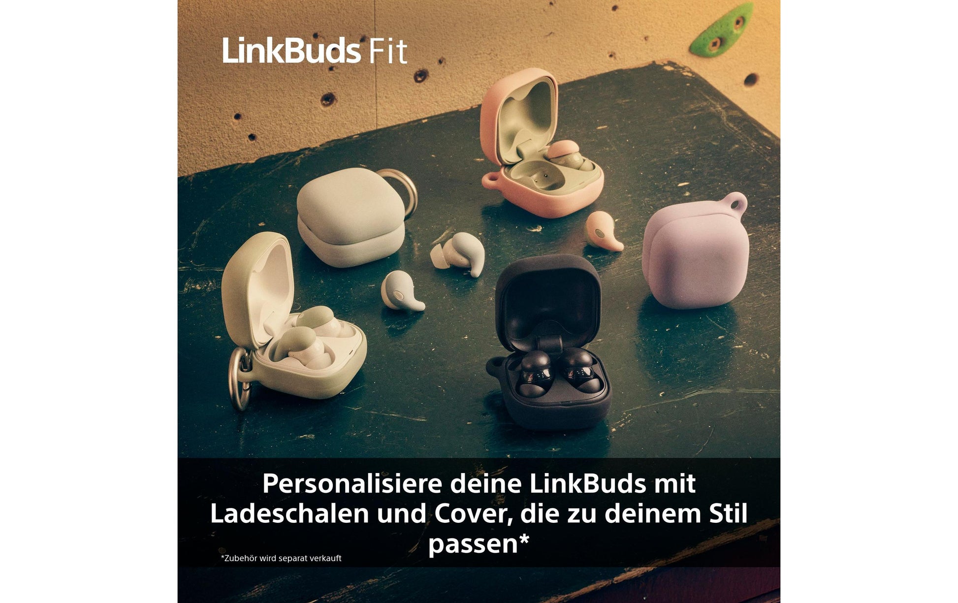 Sony LinkBuds Fit WF-LS910 TWS In-Ear – ANC, mit Ladecase, Grün, BT 5.3