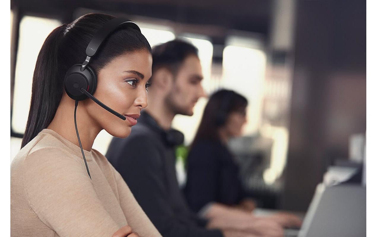 Jabra EVOLVE2 40 SE – On-Ear Duo Headset – USB-C/USB-A – für UC/Softphone