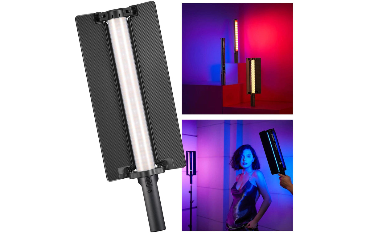 Godox LC500R Mini RGB LED-Lichtstab – dimmbar, 2500–8500 K, 1580 Lux – 450 × 56 × 56 mm