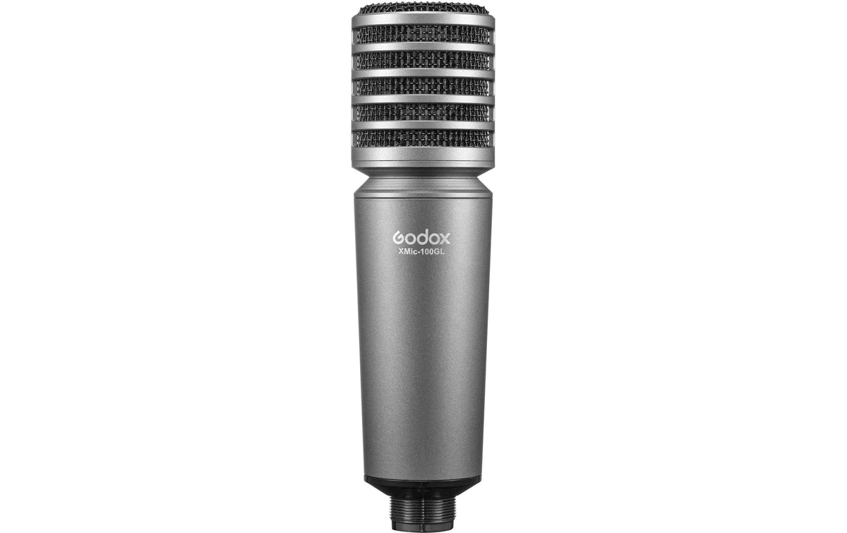 Godox XMic100GL Grossmembran-Kondensatormikrofon – XLR, kabelgebunden, Niere, Phantomspeisung, Grau