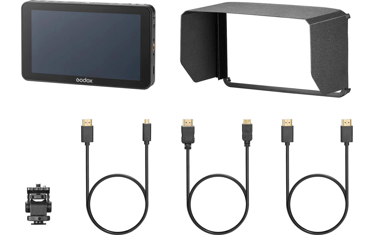 Godox GM6S Kameramonitor – 5,5" 4K, HDMI, USB-C – 7,2 V – 87 × 145 mm, 273 g