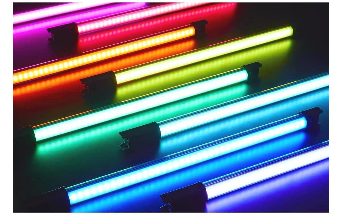Godox TL60 Leuchtstab – RGB, 2700–6500 K, dimmbar, LCD, 1500 Lux, 0,75 m – 2er-Pack