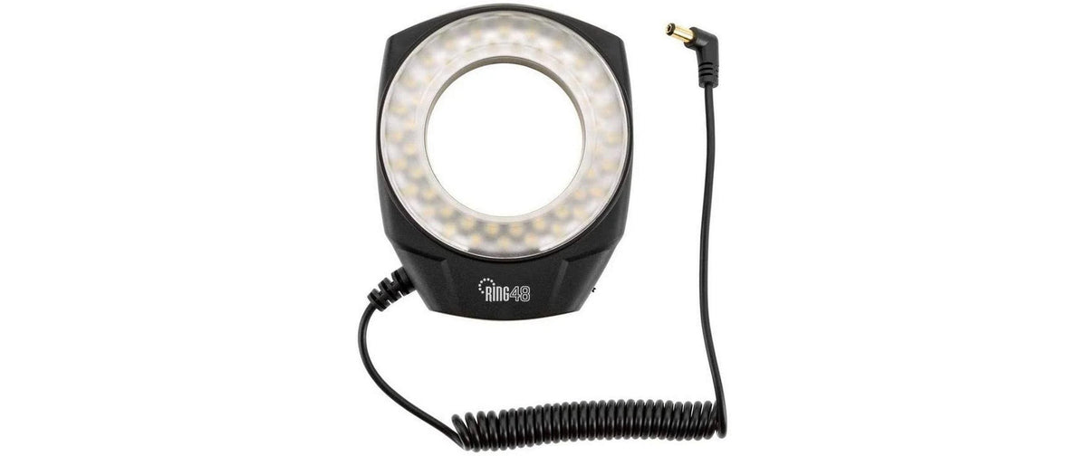 Godox Ring48 Macro Ringleuchte – 5500 K (Neutralweiss) – NiMH Batterie – 128 × 103 × 28 mm – Weiss