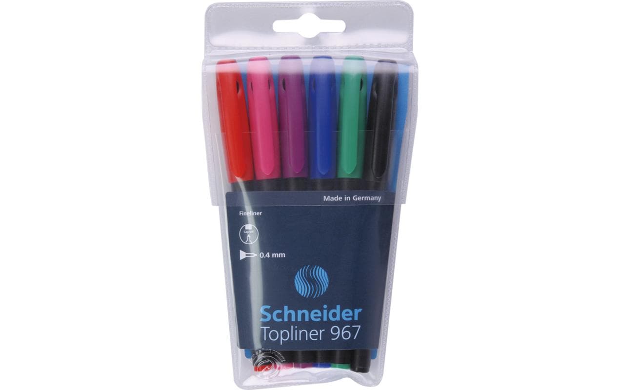 Schneider Schreibgeräte Schneider Topliner 967 Fineliner Set – 0,4 mm, sortiert