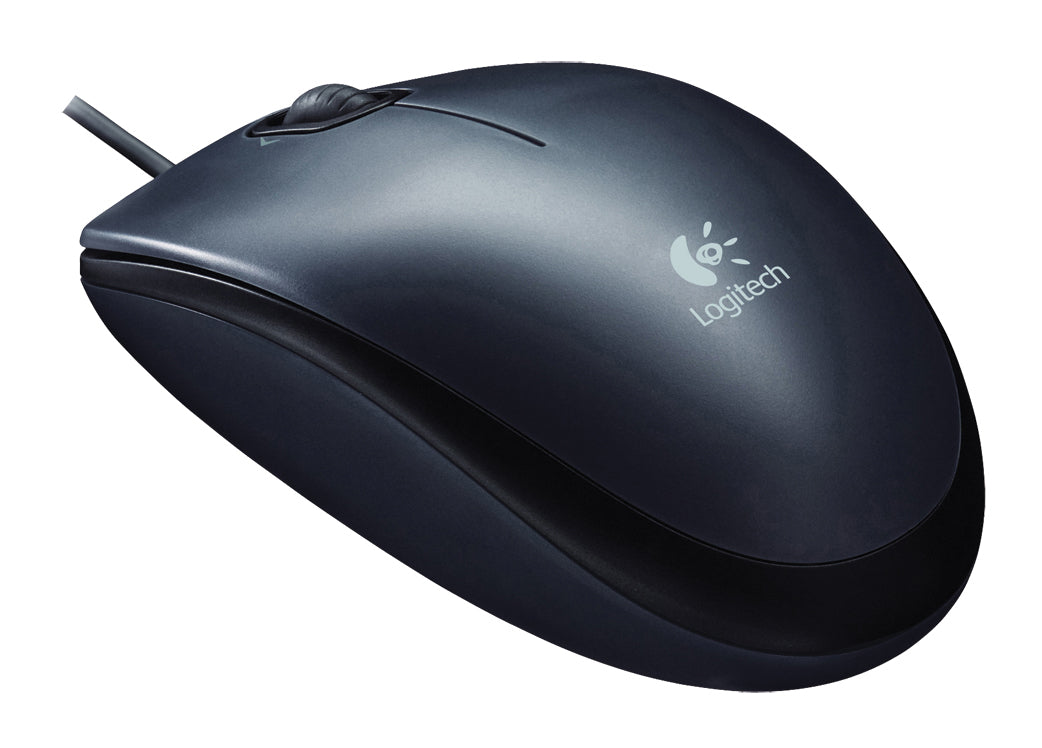 Logitech M100 – Maus – Kabelgebunden (USB‑A), 1000 DPI, beidhändig, Schwarz