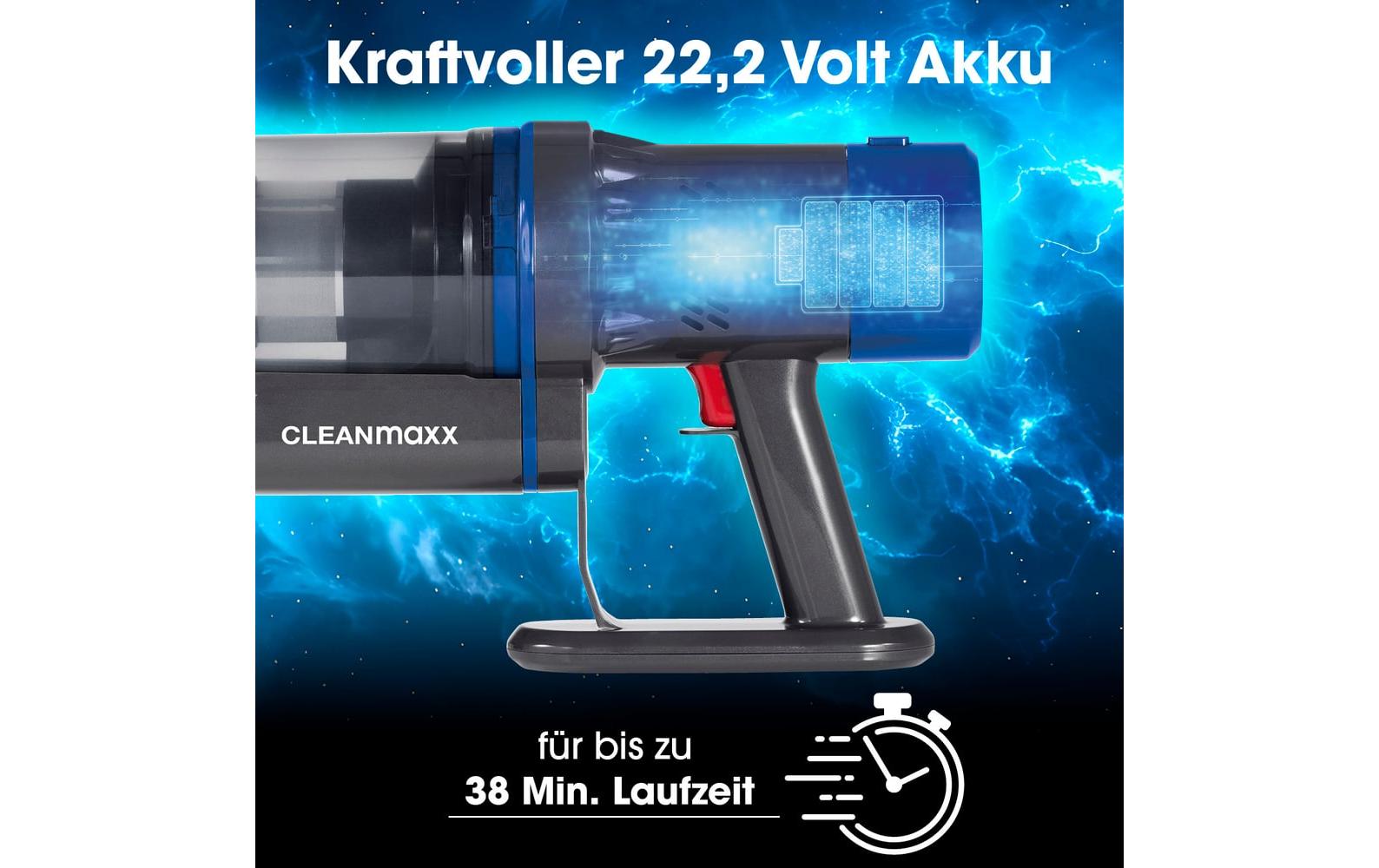 Cleanmaxx Staubsauger – 2000 mAh, 0,8 l, Akkubetrieb, 22 V