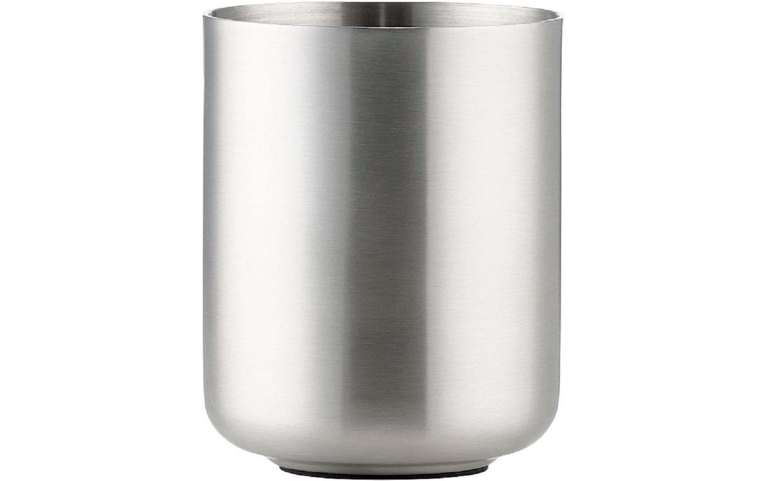 Zone Denmark Zahnbürstenhalter Ume – Edelstahl, 8,3×8,3×10,3 cm, Silber
