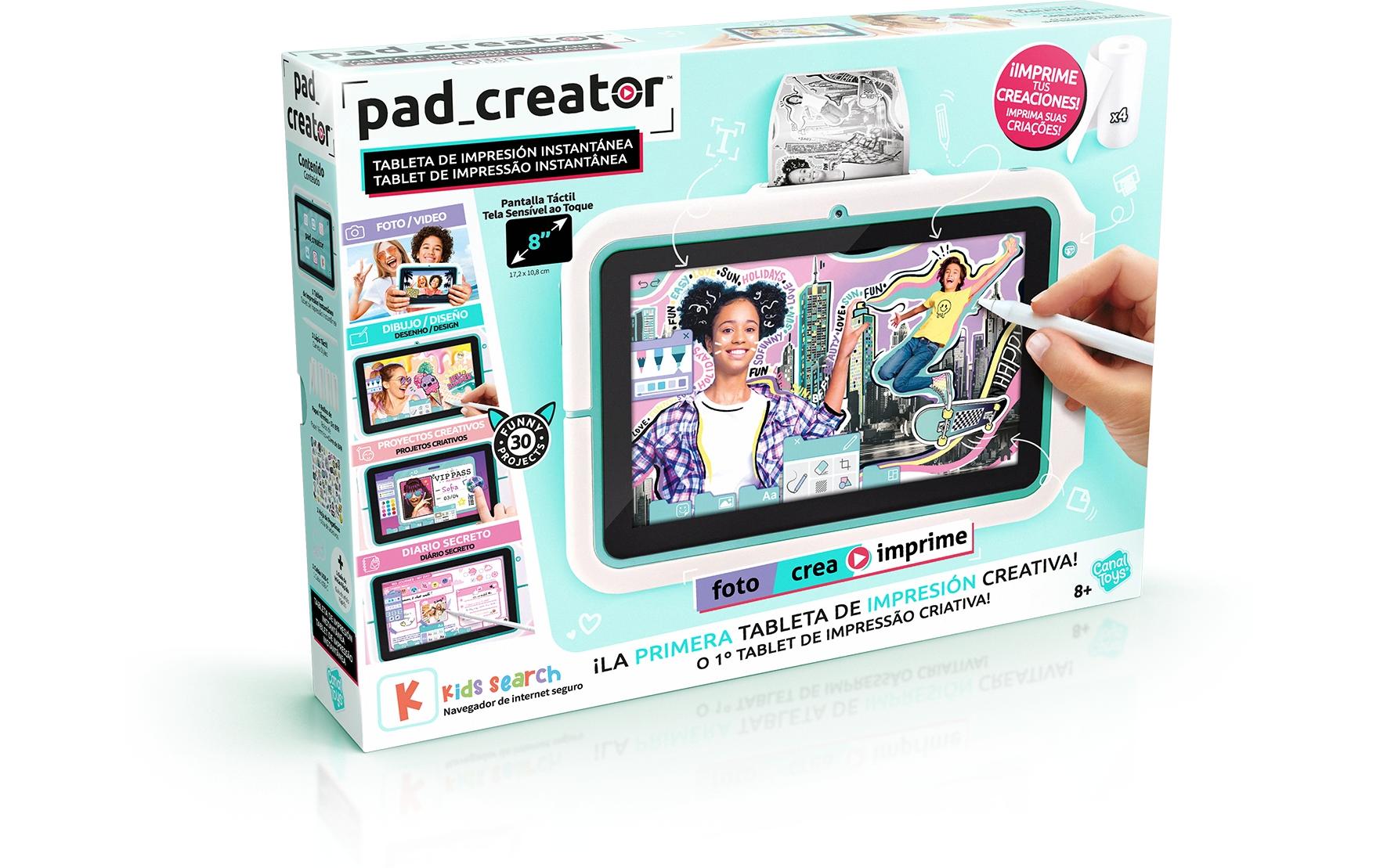 Canal Toys Instant Print Pad Creator – 8", 32 GB, Wi‑Fi, Mehrfarbig