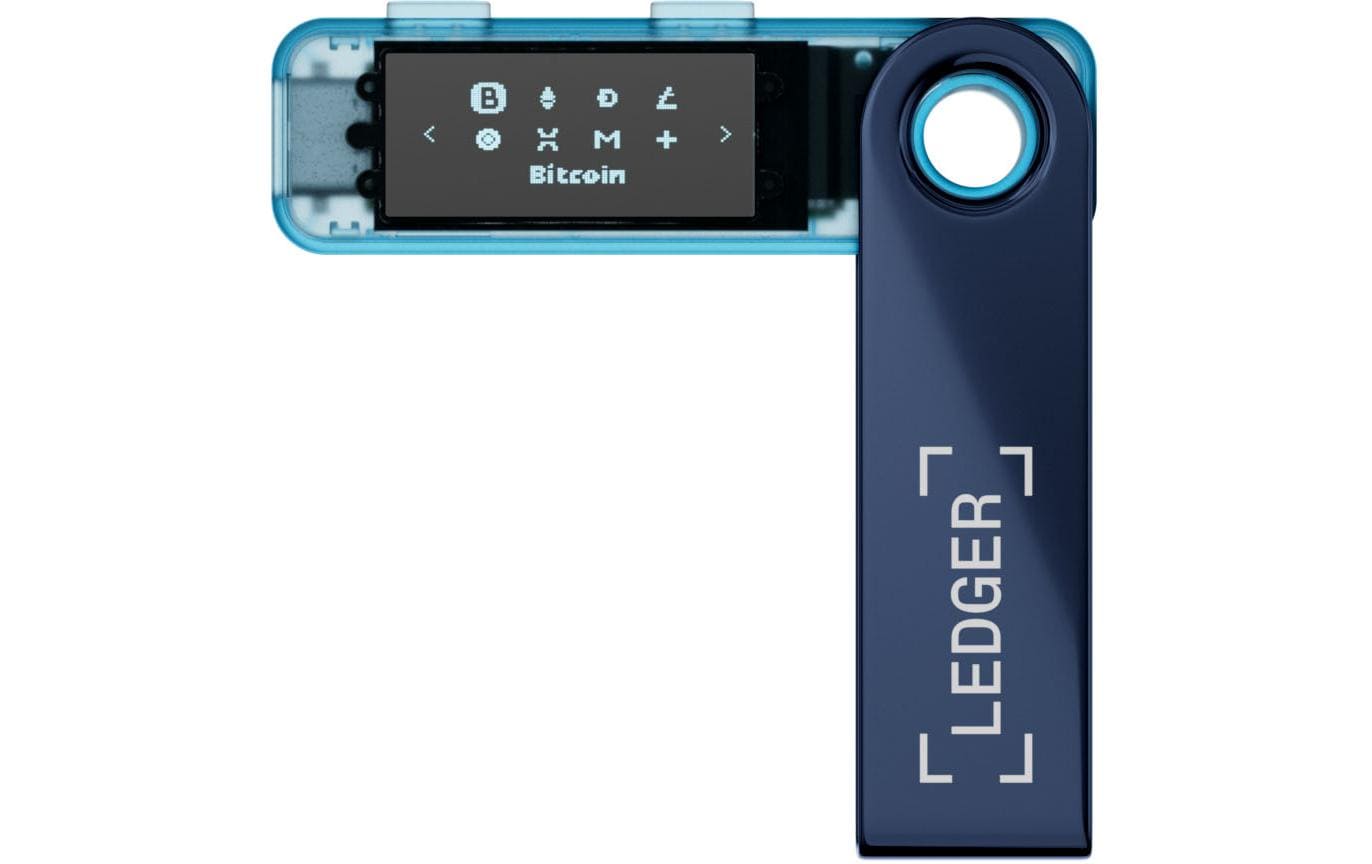 Ledger Nano S Plus – Krypto-Hardware-Wallet, USB-C, für Mac, Blau