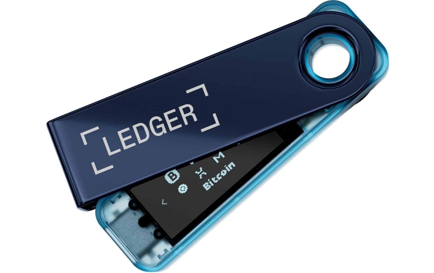Ledger Nano S Plus – Krypto-Hardware-Wallet, USB-C, für Mac, Blau