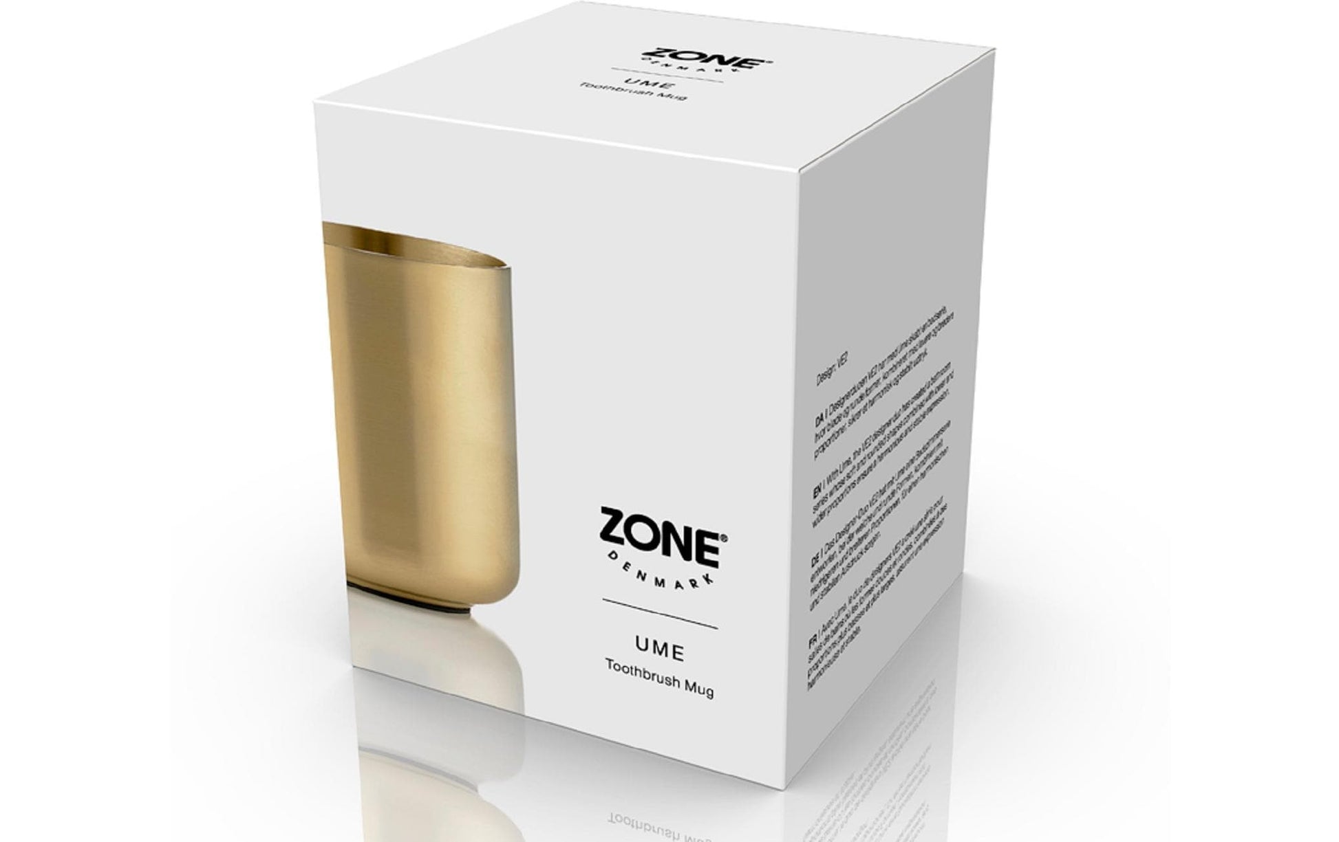 Zone Denmark Zahnbürstenhalter Ume – Metall, 8,3×8,3×10,3 cm, Gold