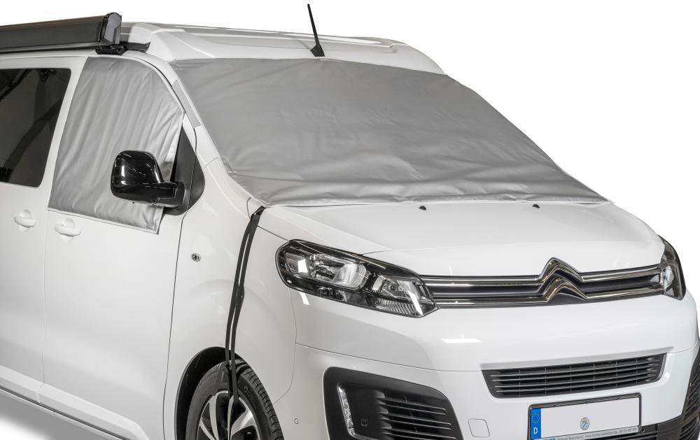 Vanspace Scheibenisolierung – für Peugeot, Fiat & Opel (Bus) – 75 × 64 × 12 cm – Filz, Vlies – grau