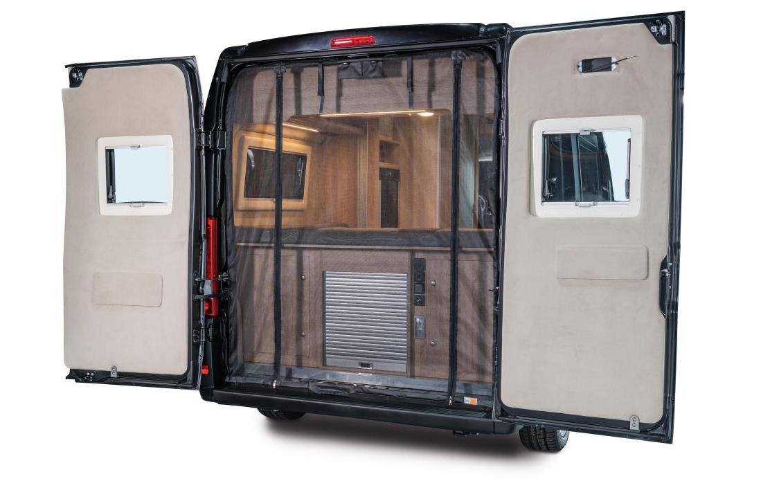 Van quito Heckmoskitonetz mit Reissverschluss – für Citroën/Fiat/Opel u. a. – 28×8×36 cm – schwarz