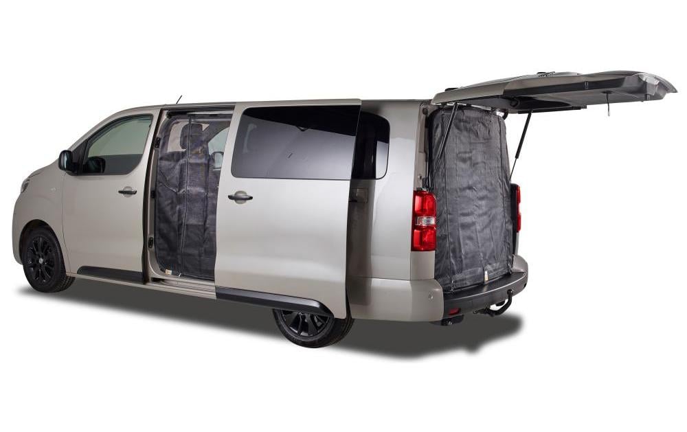VanQuito Fliegengitter Tür – Schwarz – Fiberglas – Magnetverschluss – für Toyota (Fahrerseite, links)