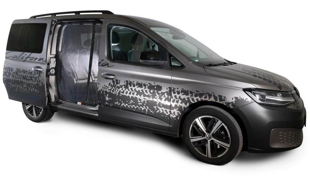 VanQuito Insektenschutznetz – Schwarz – Fiberglas – Magnetverschluss – für VW (Beifahrerseite rechts)
