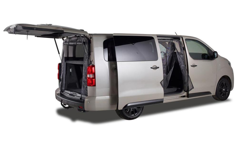 Van Quito – Hecknetz – feinmaschig – für Peugeot (Heckklappe) – schwarz, Fiberglas