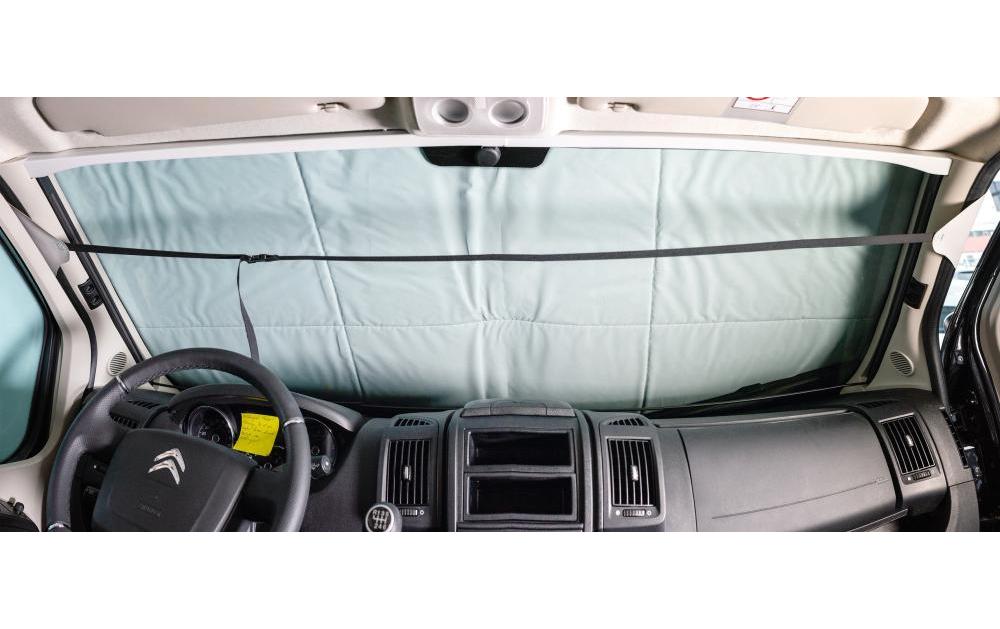 Vanspace Front- und Seitenscheibenisolierung – isoliert – für Fiat, Opel und andere – 55 × 15 × 70 cm – grau