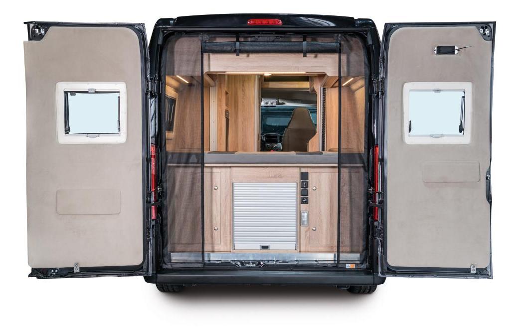 Van quito Heckmoskitonetz mit Reissverschluss – für Citroën/Fiat/Opel u. a. – 28×8×36 cm – schwarz