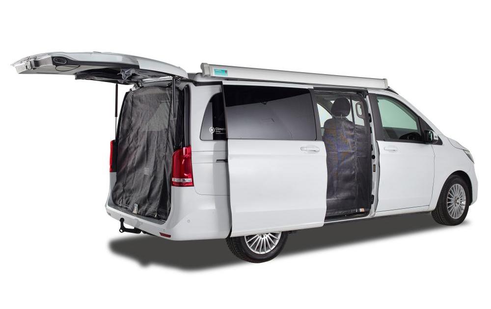 Van quito Vanquito – Hecknetz – feinmaschig, für Mercedes-Benz Viani/Vito/Marco Polo (Heckklappe, ab 2014) – schwarz