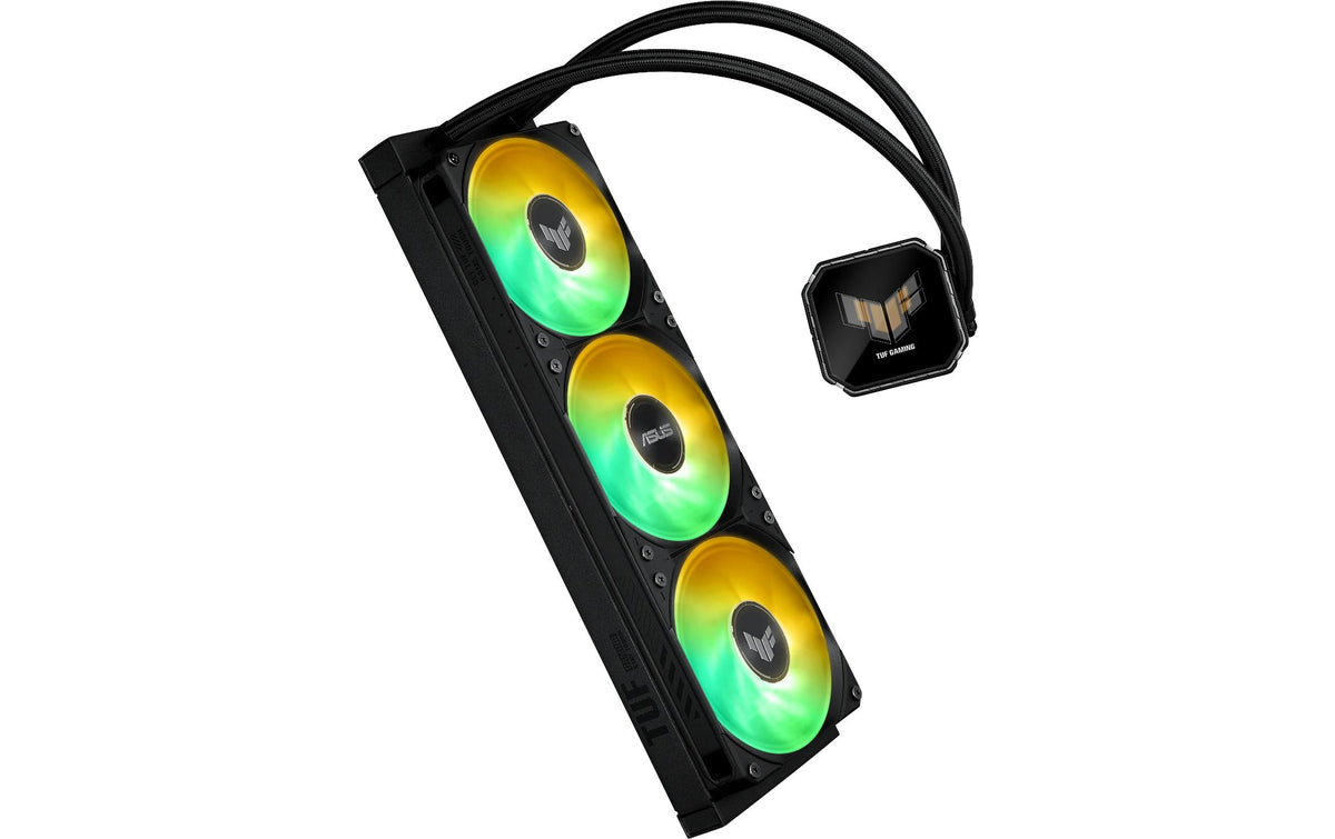 ASUS TUF GAMING LC III 360 ARGB LCD – AIO-Kühler – 360 mm, 3×120 mm, Schwarz, für AM4, AM5, LGA 1700 und andere
