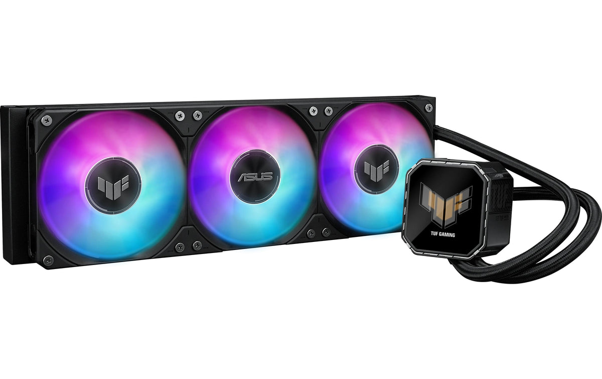 ASUS TUF GAMING LC III 360 ARGB LCD – AIO-Kühler – 360 mm, 3×120 mm, Schwarz, für AM4, AM5, LGA 1700 und andere