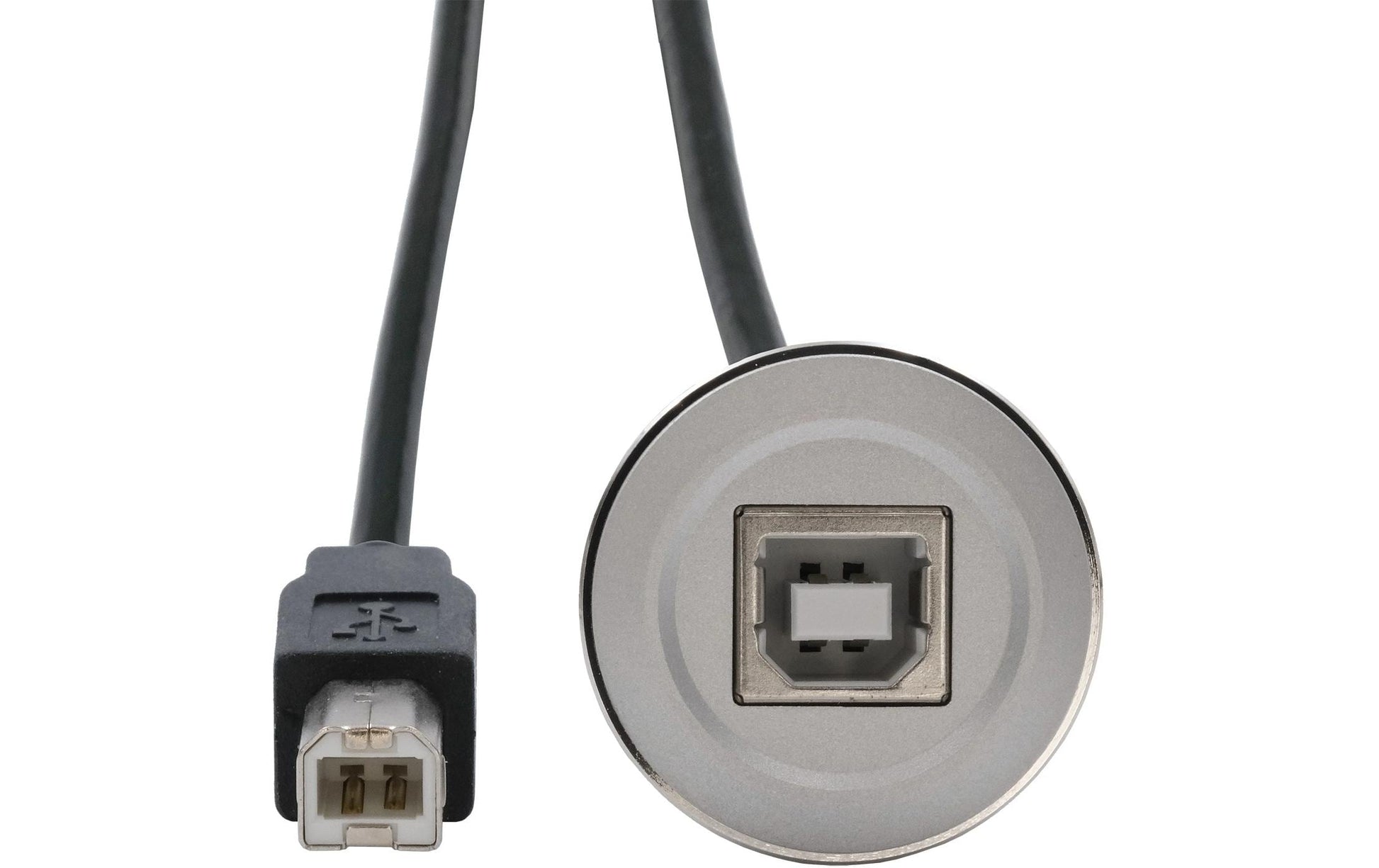 EXSYS USB-Adapter USB-B auf USB-B – USB 2.0 (480 Mbit/s) – Metallverstärkt – Silber