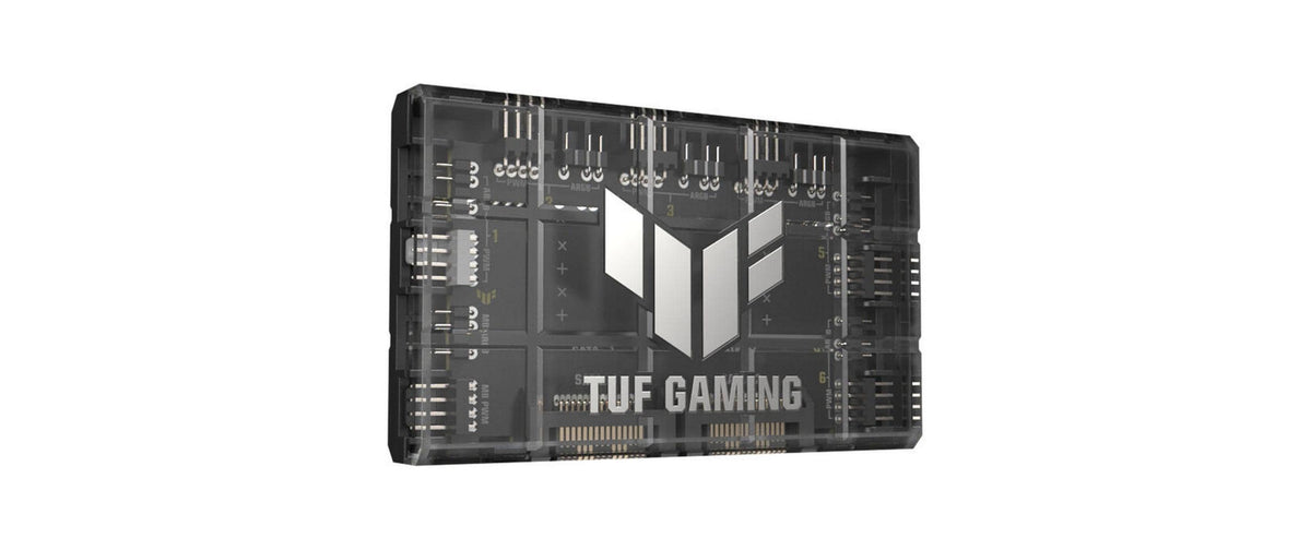 ASUS Lüfter-Hub – 6×4-polig, 6×ARGB, SATA, Schwarz, 115×69×17,7 mm