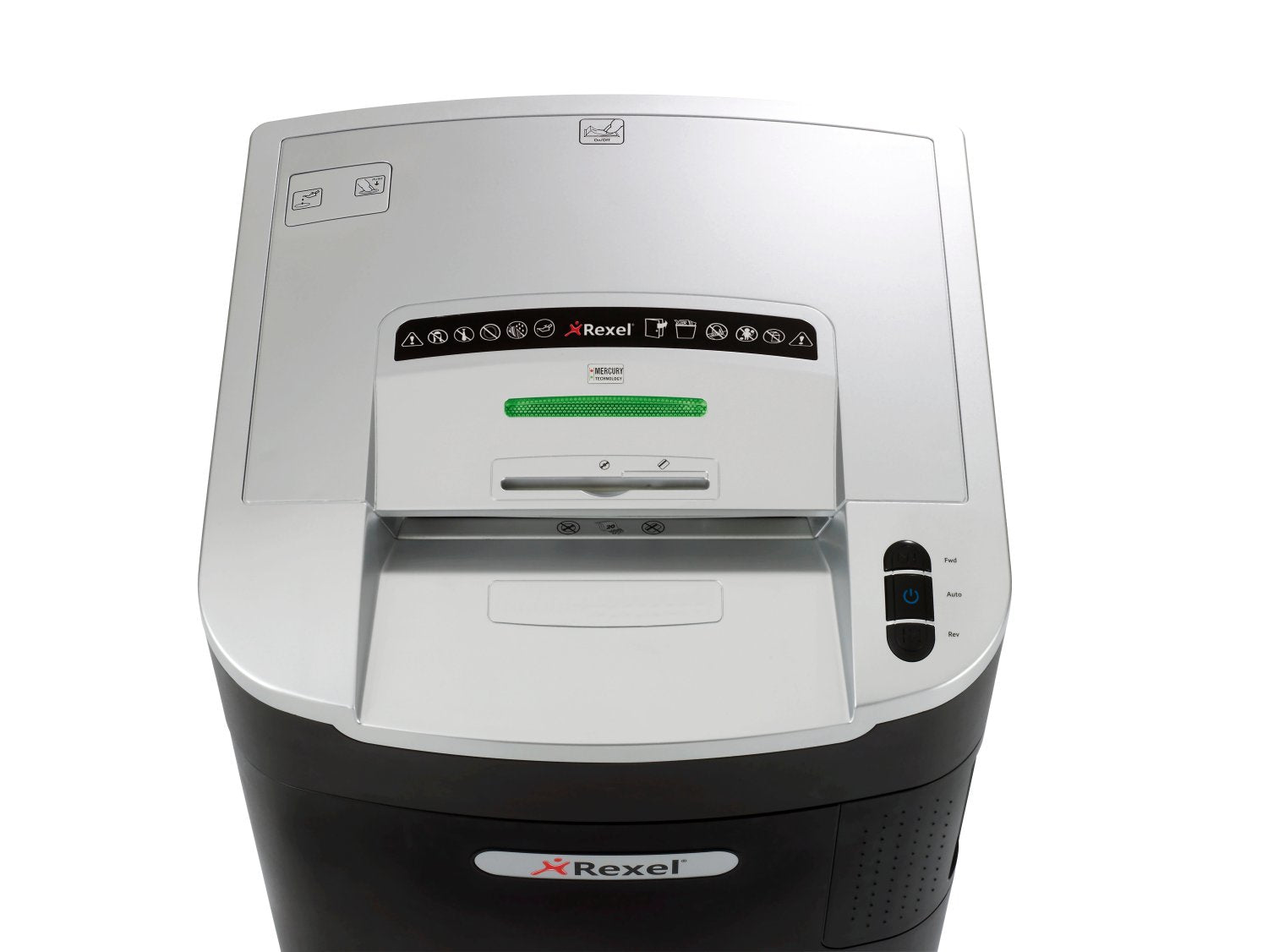 Rexel Mercury RLS32 – Aktenvernichter, DIN P-2, Streifenschnitt 5,8 mm, 32 Blatt, 115 l