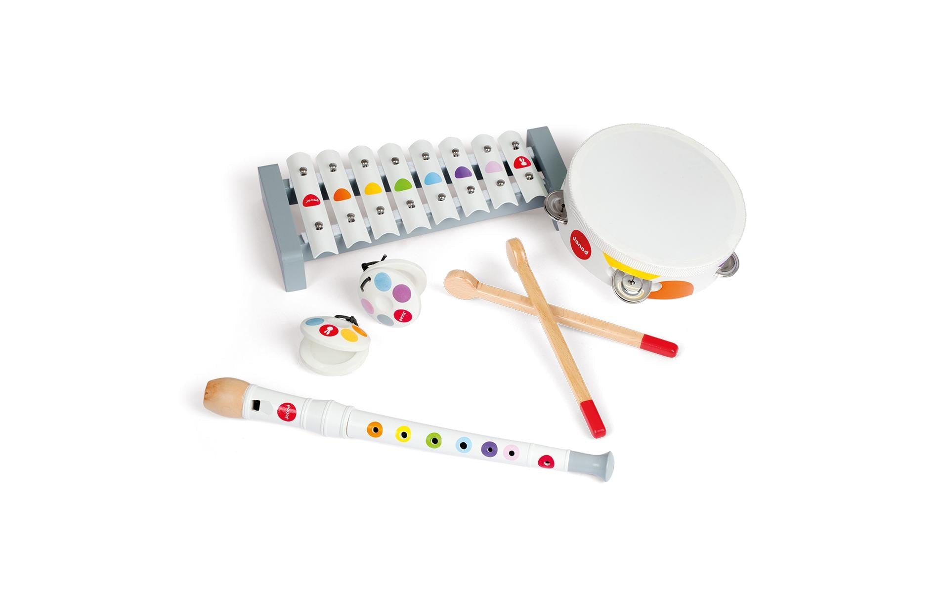 JANOD Musik-Set – 7-teilig – ab 2 Jahren – Holz, mehrfarbig