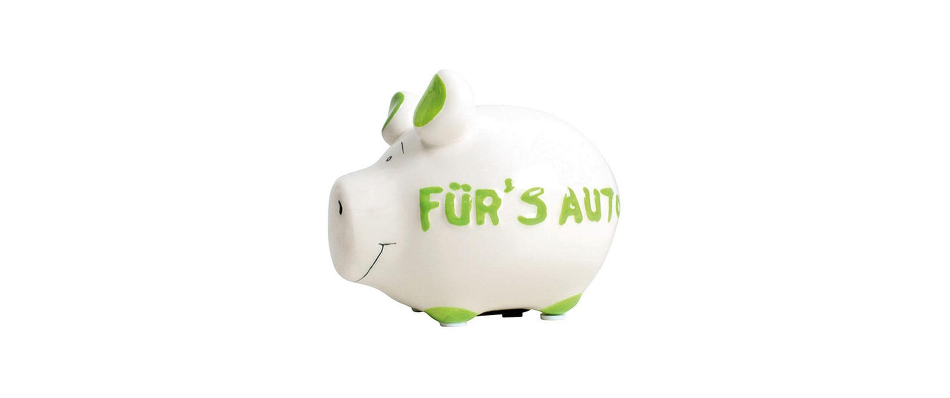 G. Wurm Spardose Auto – Keramik, Hellgrün, 3-teilig – 12,5 × 9 × 9 cm