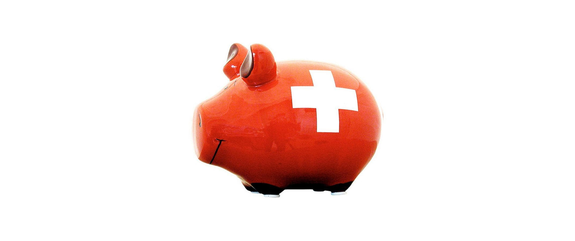 G. Wurm Spardose Schwein – Keramik, Rot – 3-teilig – 12,5 × 9 × 9 cm