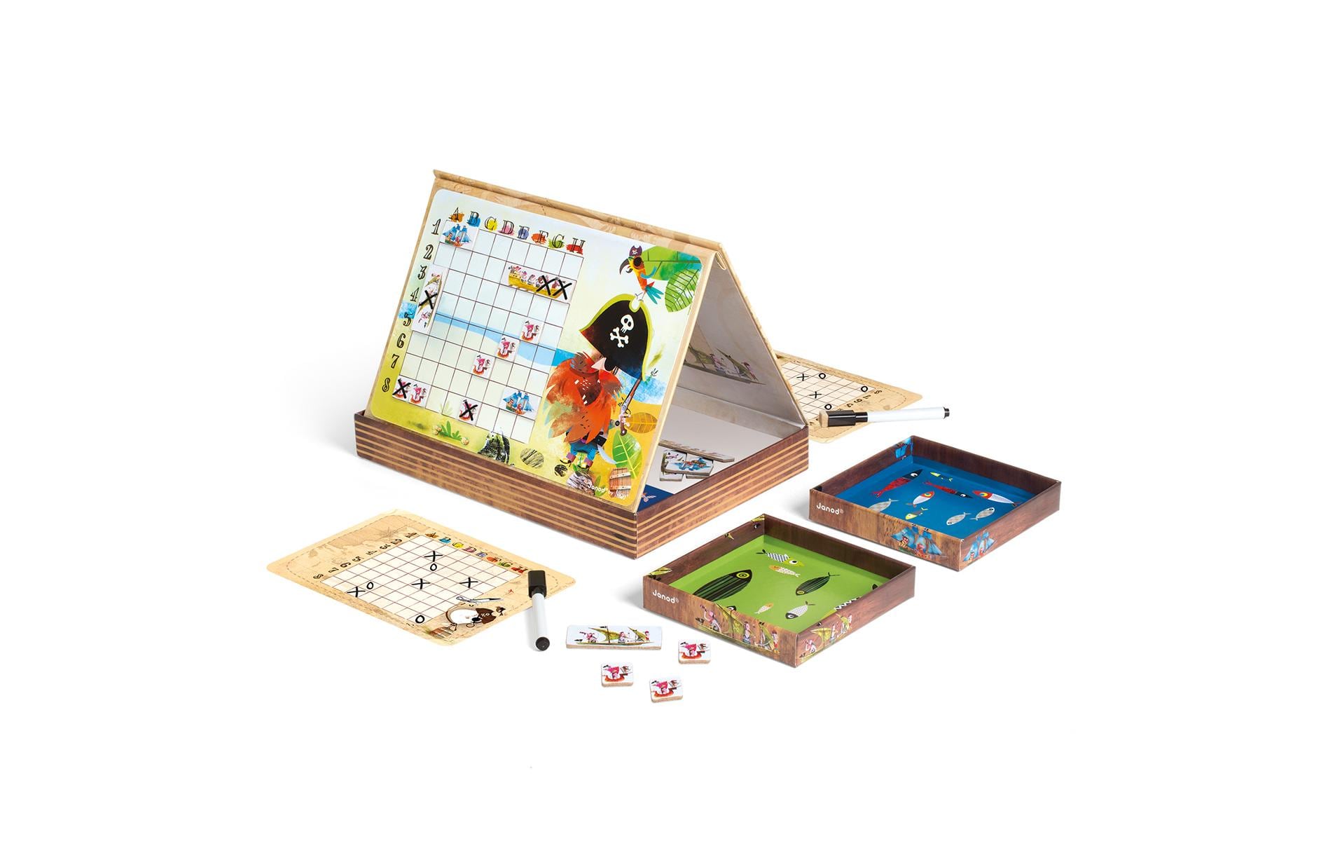 JANOD Seeschlacht Piraten – Strategiespiel, 2 Spieler, ab 5 Jahren, 15 Min., DE/EN/FR/IT/NL/ES/RU