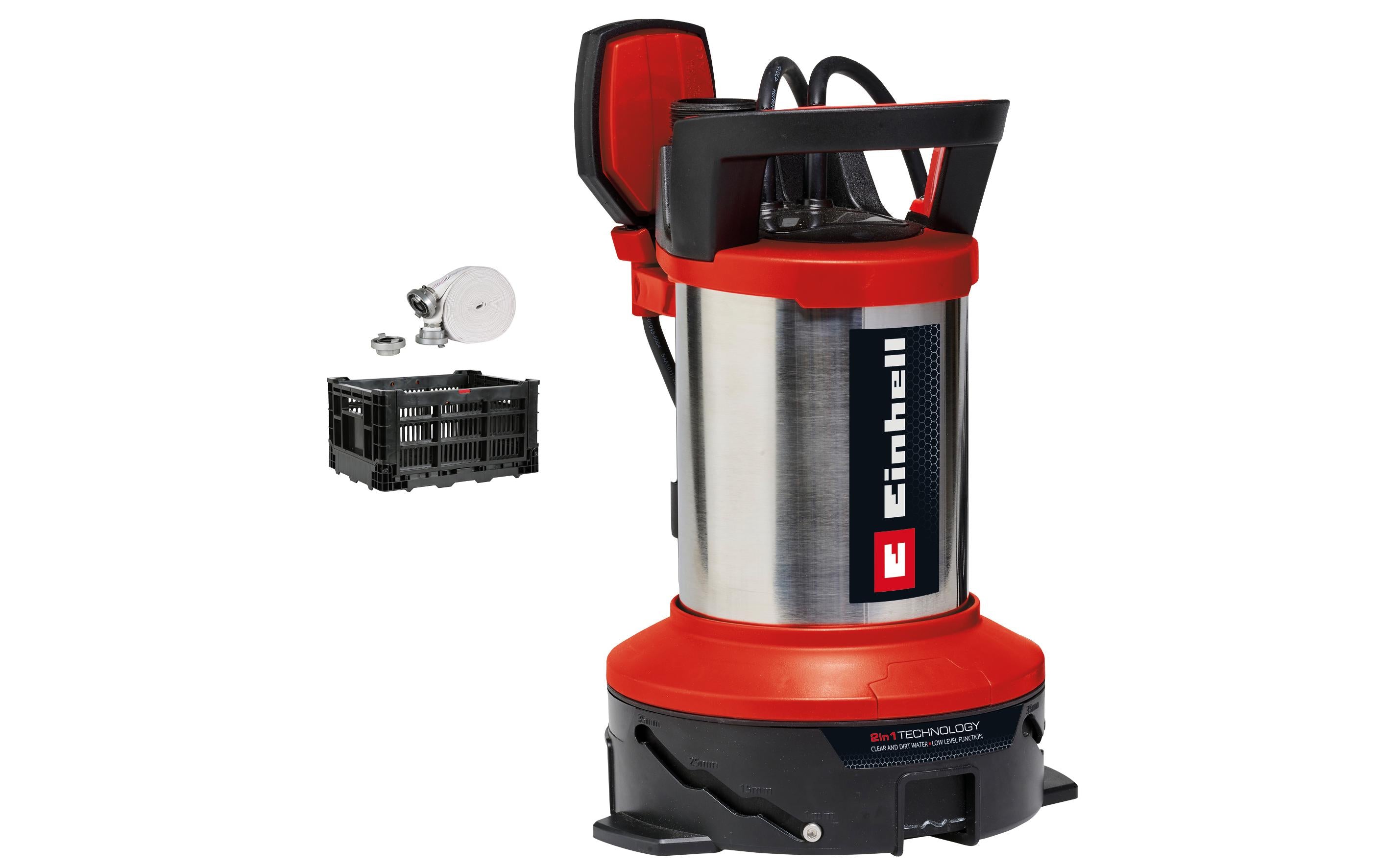Einhell Schmutzwasserpumpe, 750 W, 9 m Förderhöhe, 18500 l/h, Schmutzgrösse 35 mm