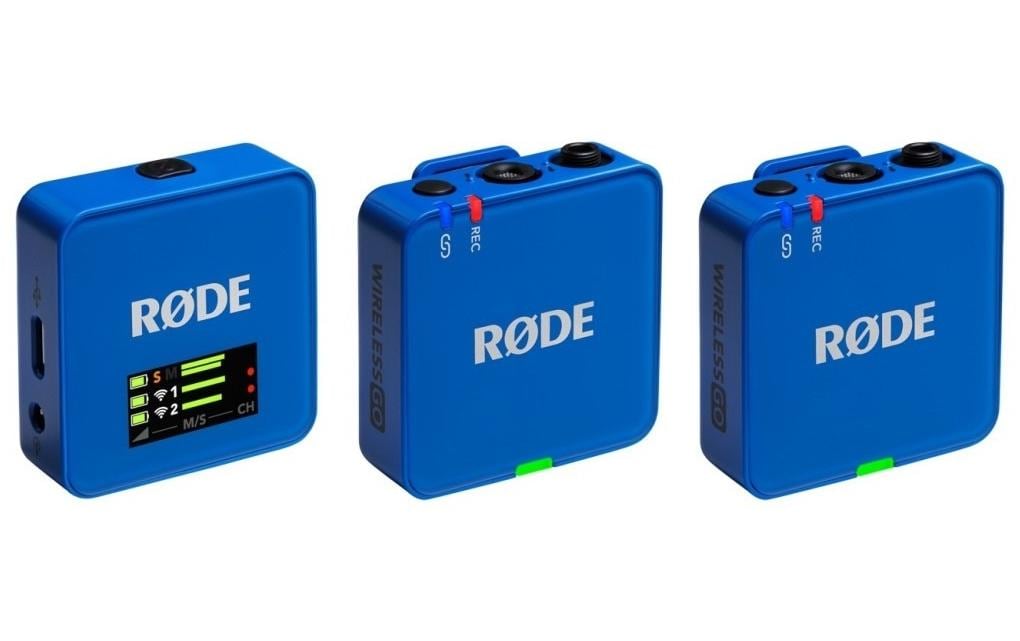 RØDE Wireless GO III Lavaliermikrofon 2er-Set – 3,5-mm-Klinke, Kabellos, Omnidirektional, 72 dB, Blau
