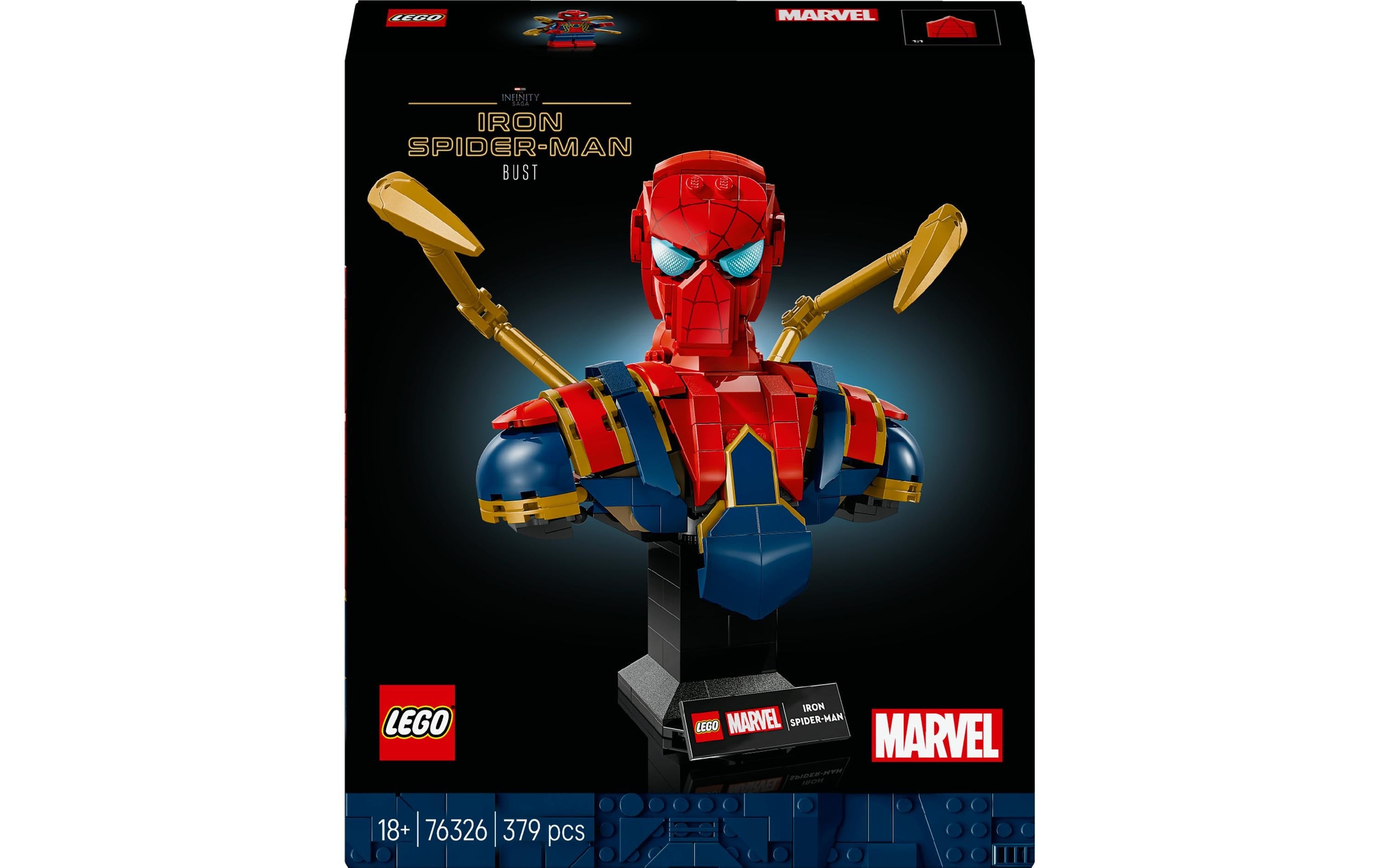 LEGO 3D Puzzle Spider-Man Büste 76326 – 379 Teile – ab 18 Jahren