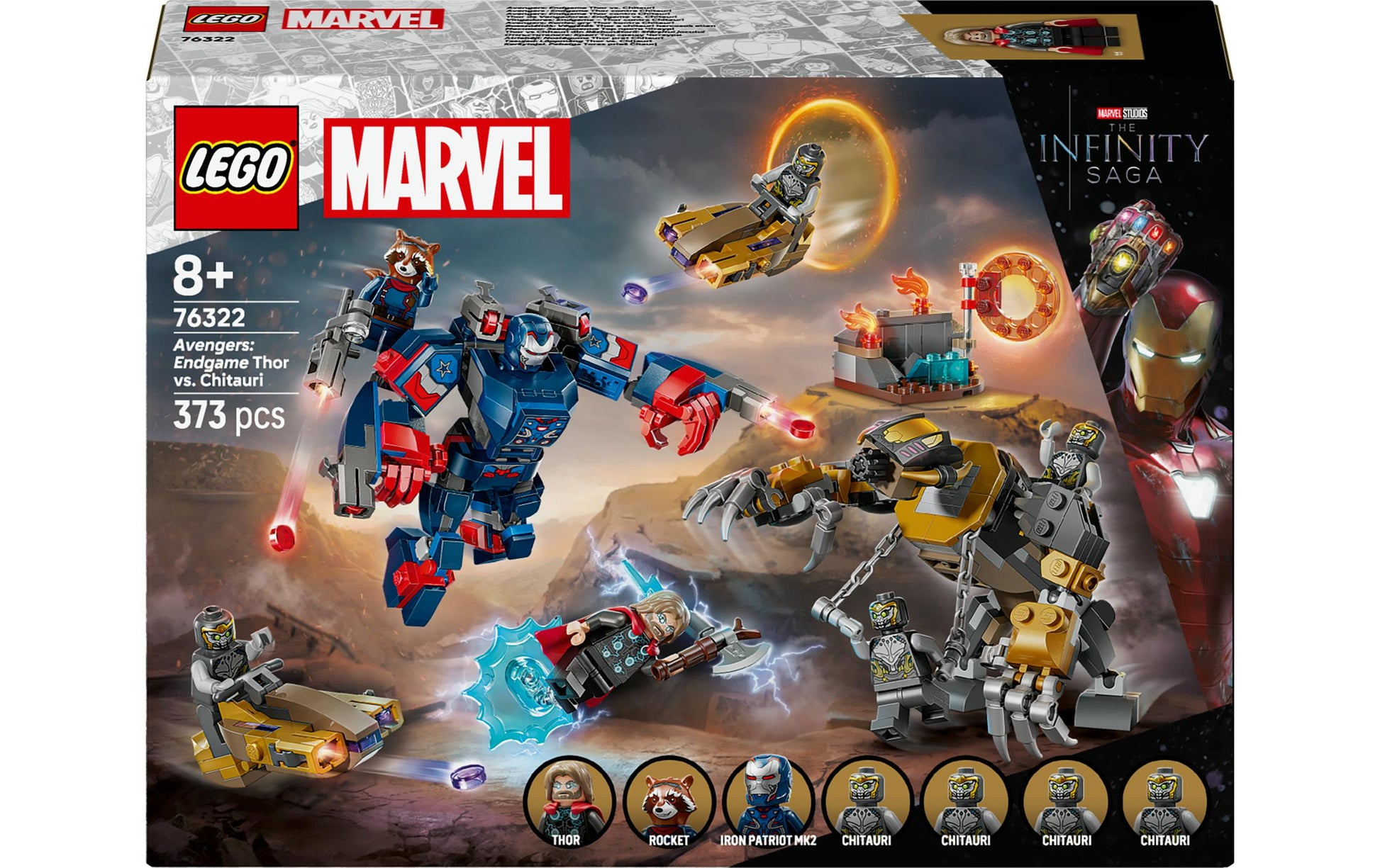 LEGO Marvel 76322 Endgame Thor vs. Chitauri – 373-teilig – ab 8 Jahren