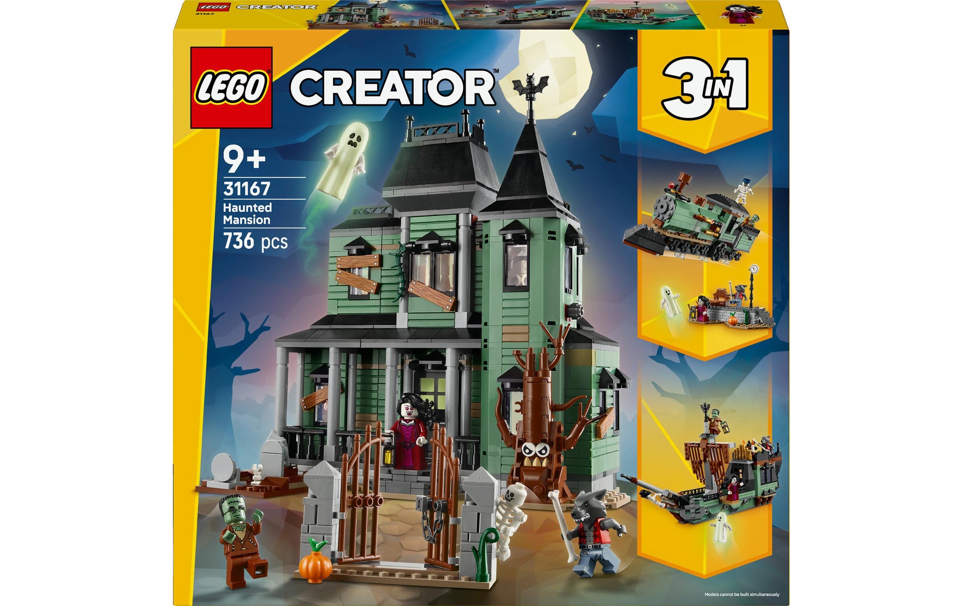 LEGO Creator 3in1 Geisterhaus Bauset – 736-teilig – ab 9 J.