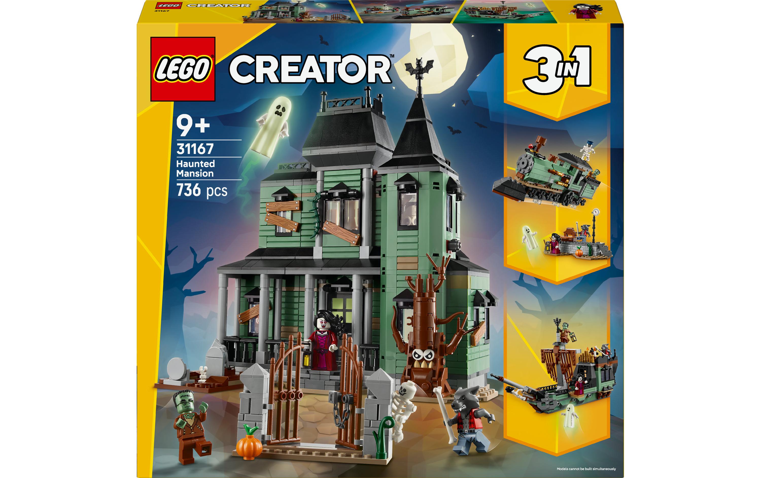 LEGO Creator 3in1 Geisterhaus Bauset – 736-teilig – ab 9 J.