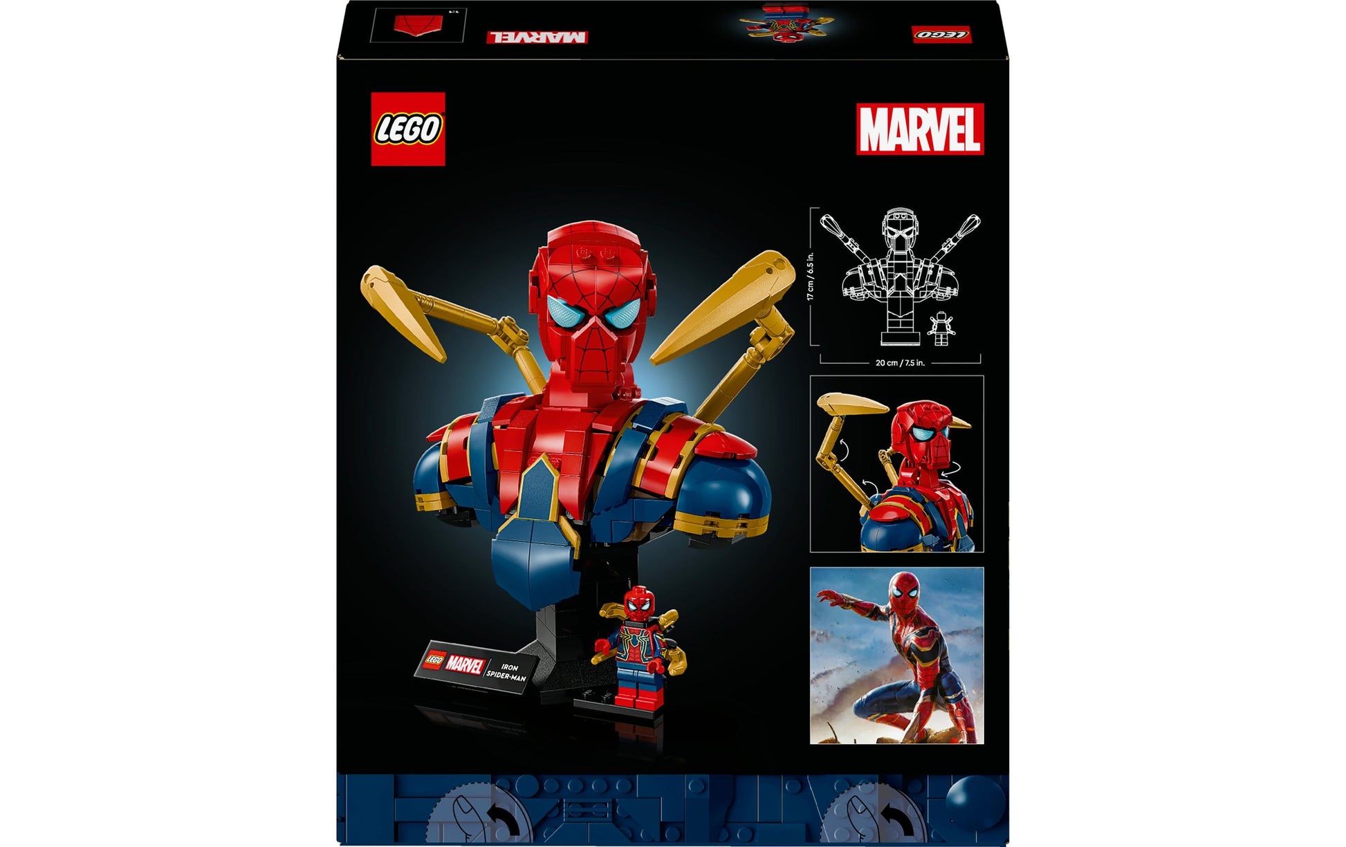 LEGO 3D Puzzle Spider-Man Büste 76326 – 379 Teile – ab 18 Jahren