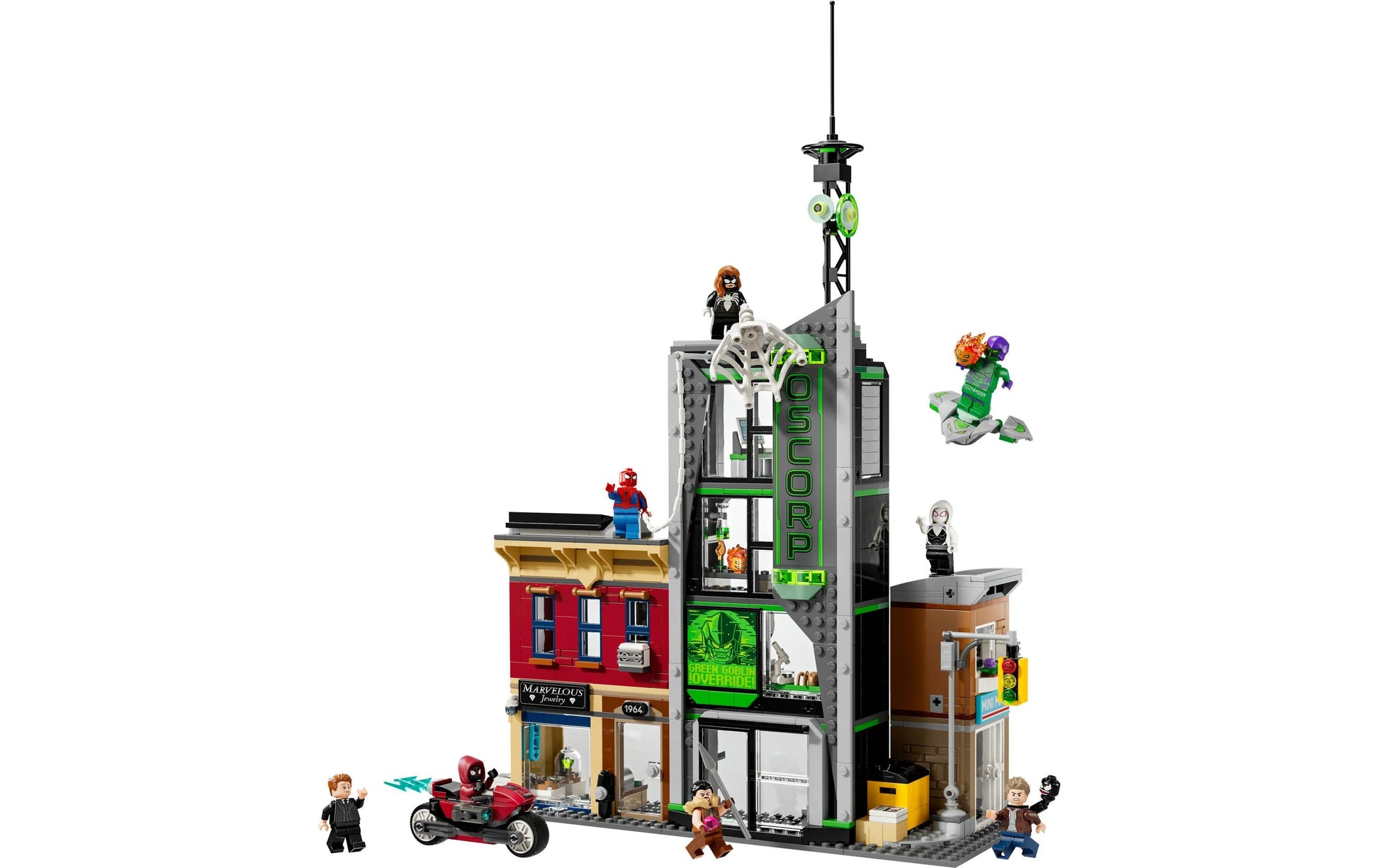 LEGO Marvel Super Heroes 76324 Bauset – Spider-Man vs. Oscorp – 808-teilig – ab 10 J.