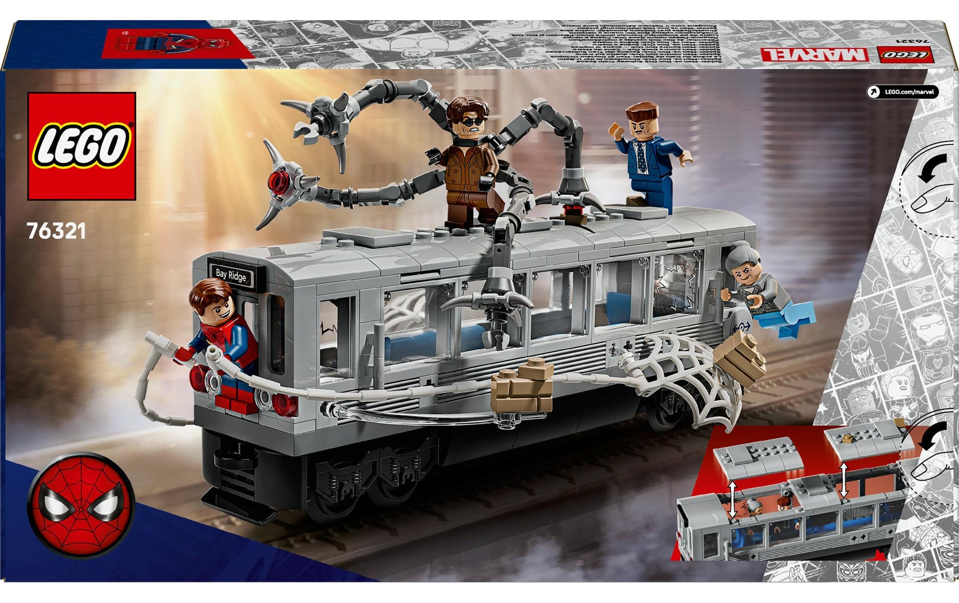 LEGO Marvel 76321 Bauset – Spider-Man vs. Doc Ock – 393-teilig – ab 9 Jahren