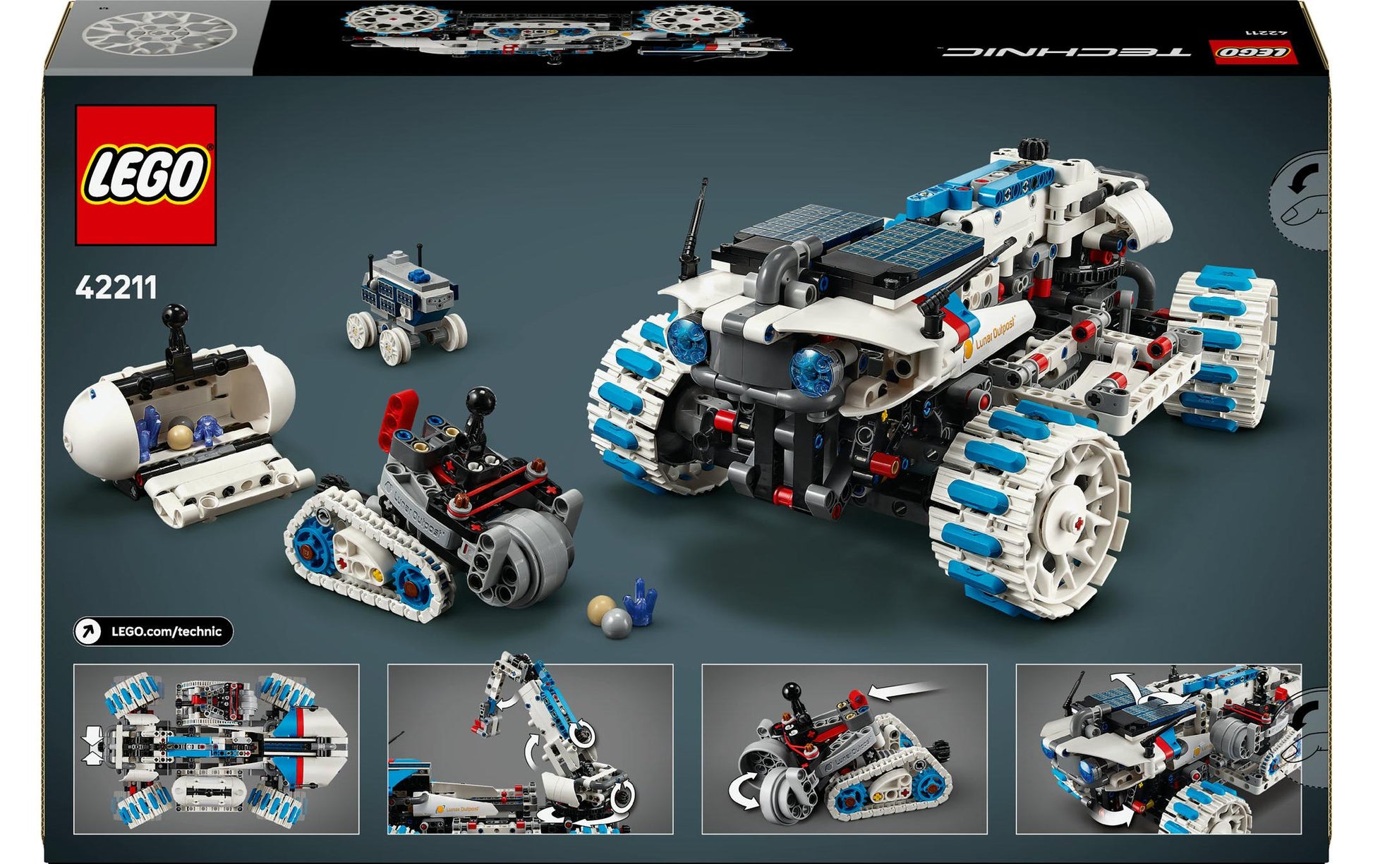 LEGO Technic Lunar Outpost Mondrover Set – 1082-teilig – ab 10 Jahren