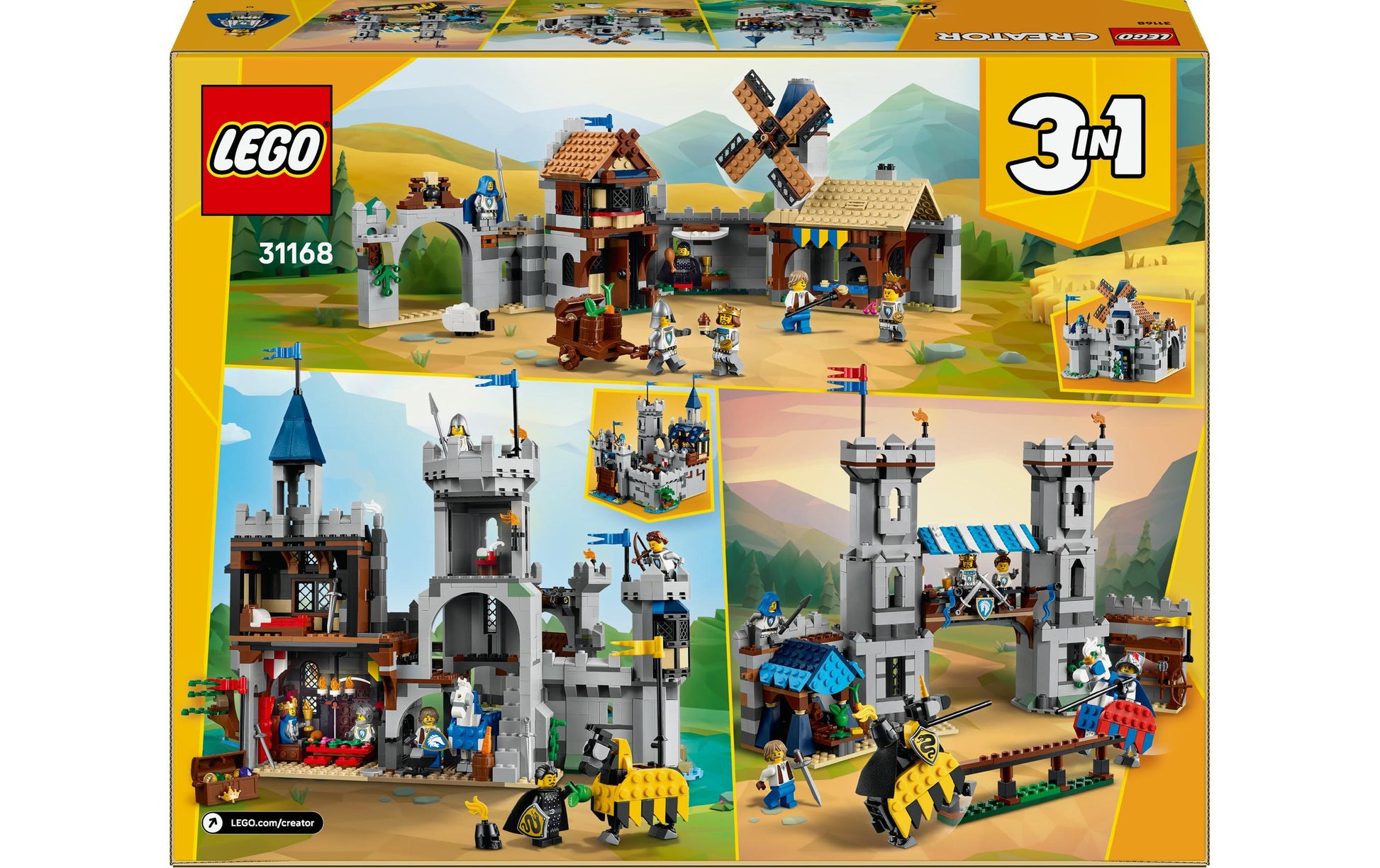 LEGO Creator 3in1 Ritterburg im Mittelalter – 1371-teilig – ab 9 J.