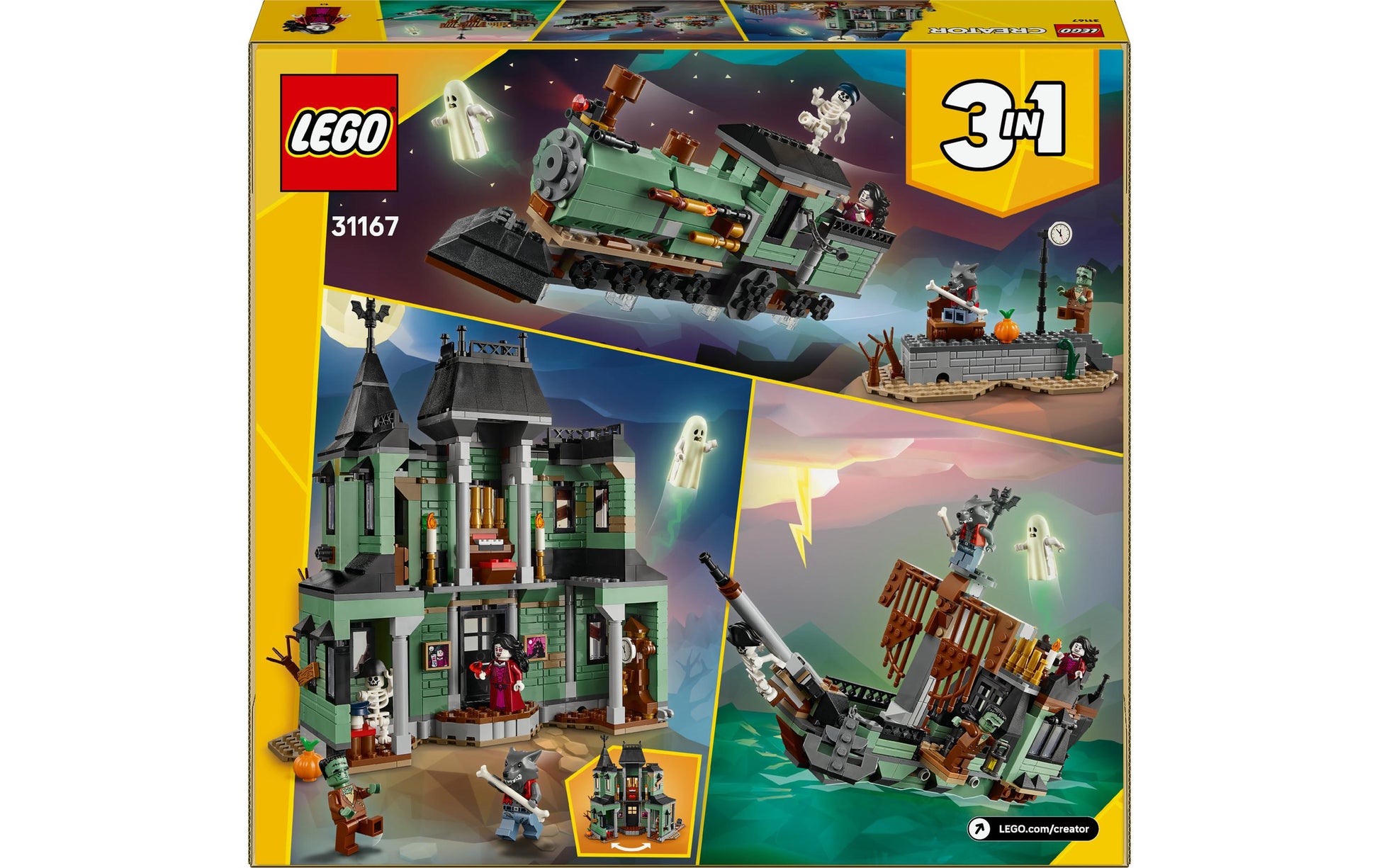 LEGO Creator 3in1 Geisterhaus Bauset – 736-teilig – ab 9 J.