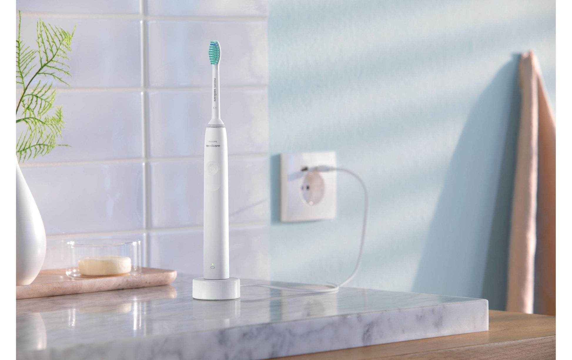 Philips Schallzahnbürste 2100 Serie HX3651/13 – weiss