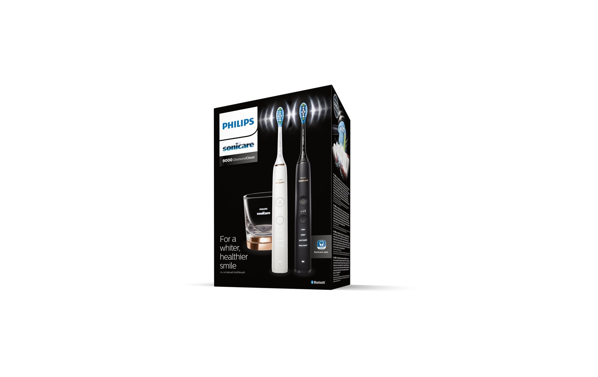 Philips Schallzahnbürste Sonicare DiamondClean 9000 (HX9914/57) – 5 Modi – 2 Griffe, 2 Bürstenköpfe