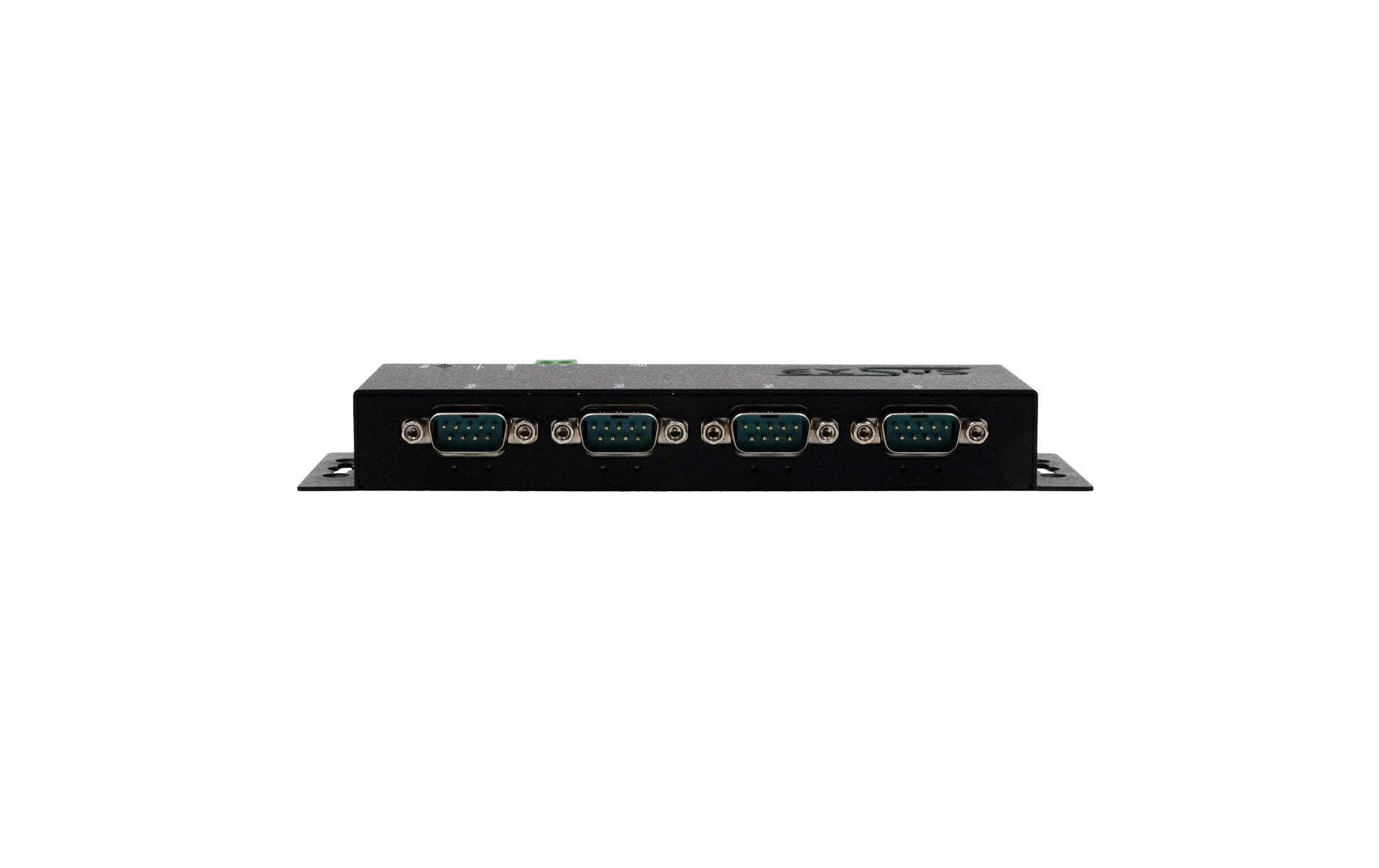 EXSYS EX-6114-2PoE Serieller Geräteserver RS-232 zu Ethernet – 4× RS-232, Metallgehäuse