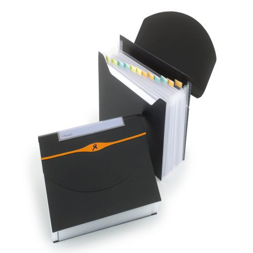 Rexel Fächermappe für A4, Kunststoff, schwarz